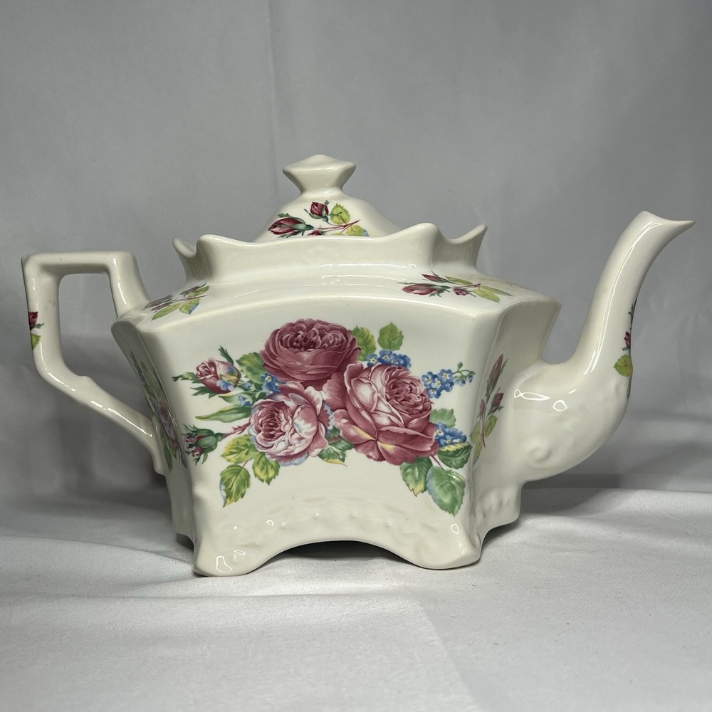 TEAPOT CROWNE OAKES DESIGN NEW YORK NY MADE IN ENGLAND TEA‎ ROSE CROWNFORD